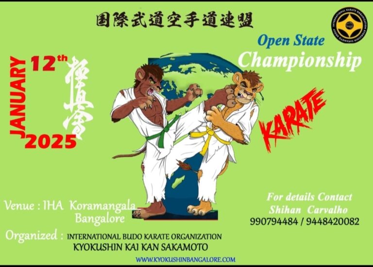 1st South Indian Low Kick Tournament, 12 January 2025 — Open State Championship poster